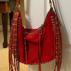 Michael Kors pre owned red fringe handbag